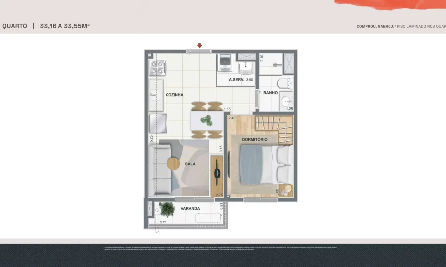 Residencial Pixinguinha planta 3